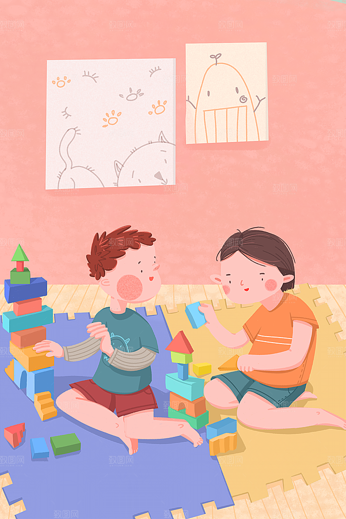 六一儿童节卡通插画
