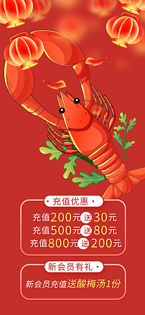 美食促销活动周年庆海报