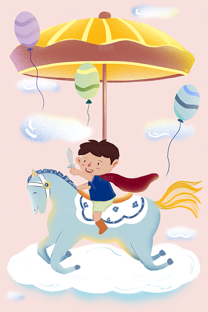 六一儿童节卡通插画