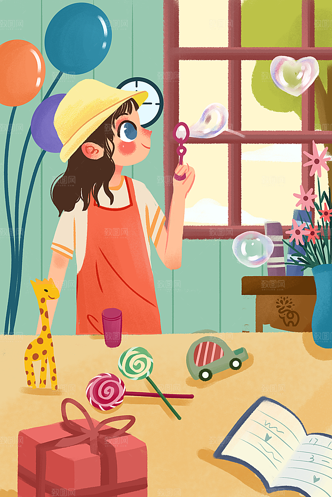 六一儿童节卡通插画