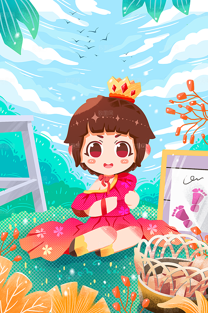 六一儿童节卡通插画