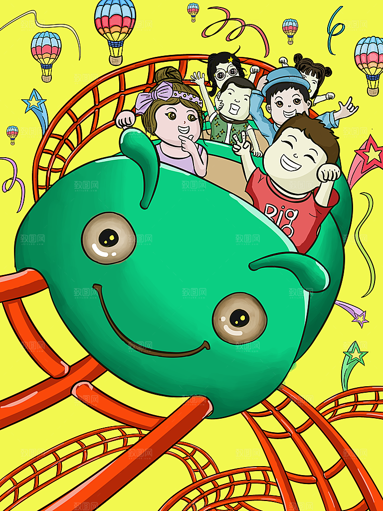 六一儿童节卡通插画