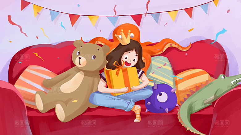 六一儿童节卡通插画