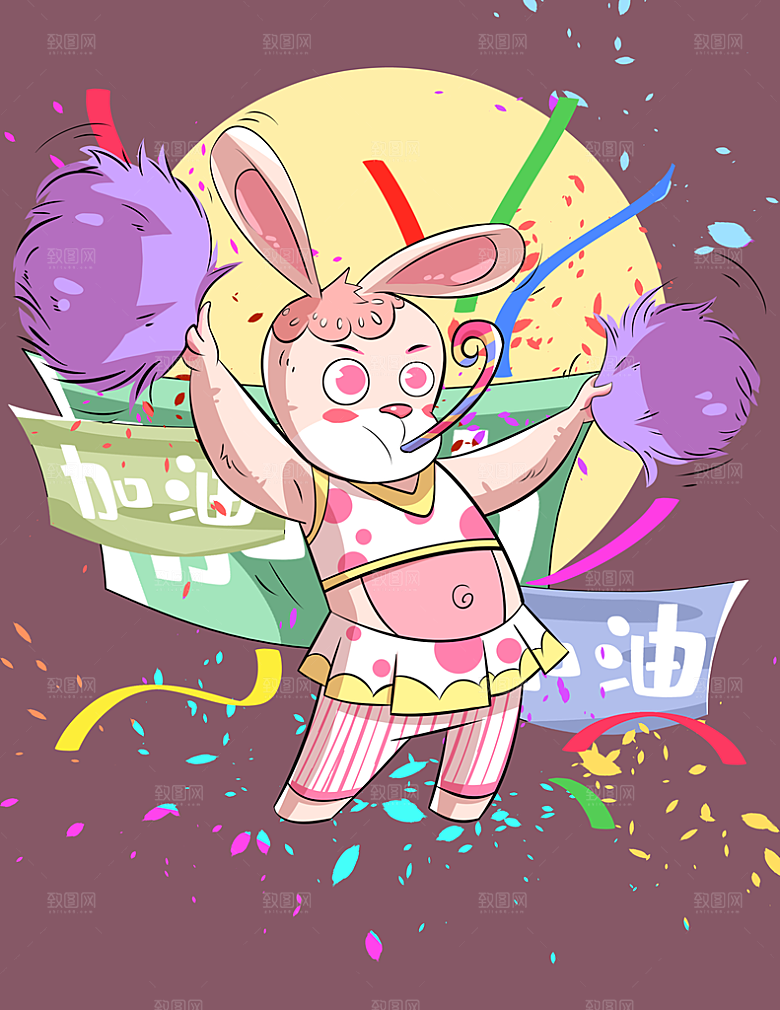 简约大气卡通可爱插画素材