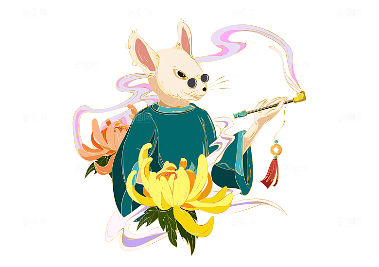 简约卡通可爱插画元素素材