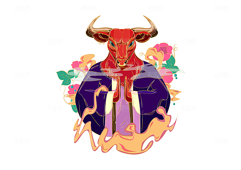 简约卡通可爱插画元素素材