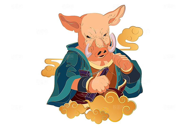 简约卡通可爱插画元素素材