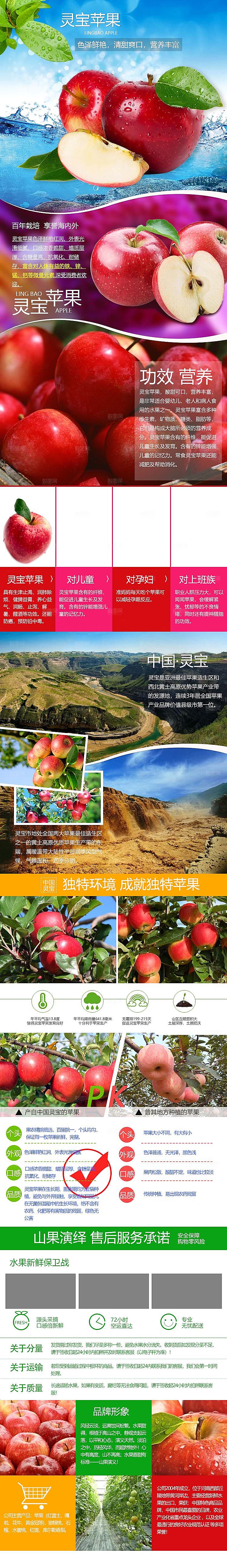 电商淘宝水果介绍详情页模板