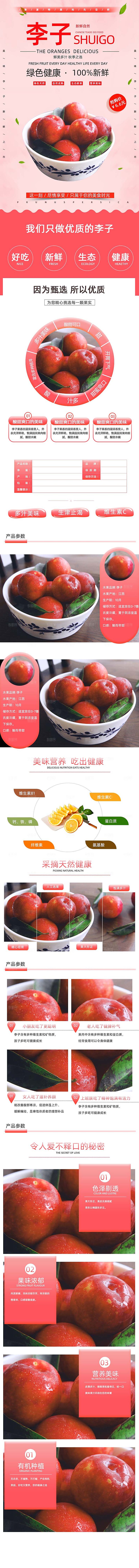 电商淘宝水果介绍详情页模板