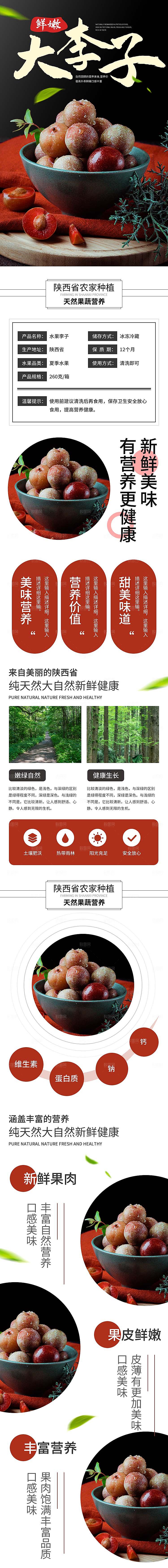 电商淘宝水果介绍详情页模板