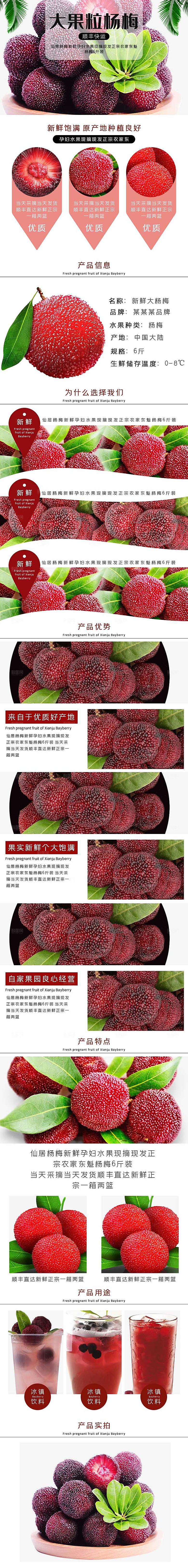 电商淘宝水果介绍详情页模板
