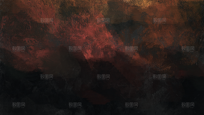 国潮敦煌壁画风日月星河鎏金背景插画