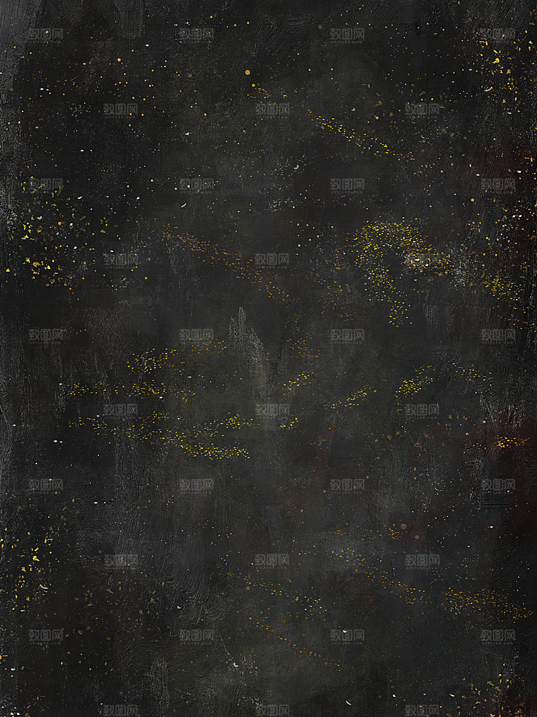 国潮敦煌壁画风日月星河鎏金背景插画