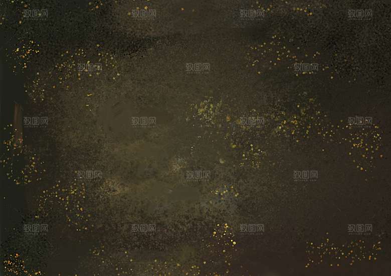 国潮敦煌壁画风日月星河鎏金背景插画