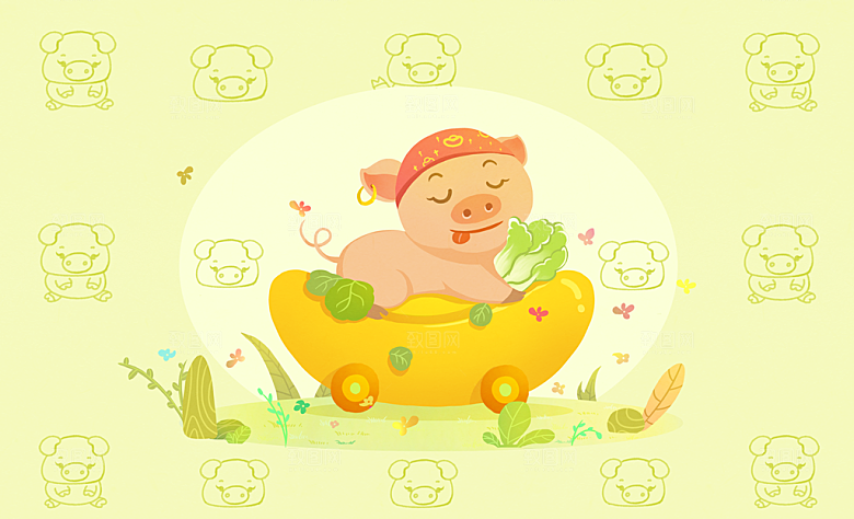 动物简约大气插画海报