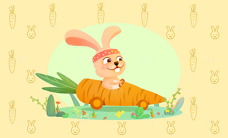 动物简约大气插画海报