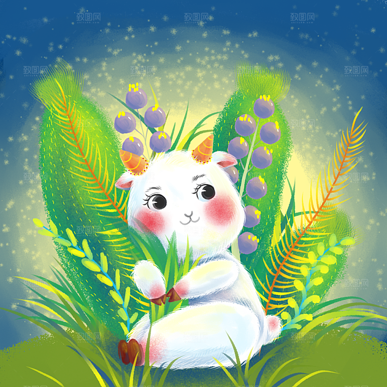 卡通可爱简约大气插画海报