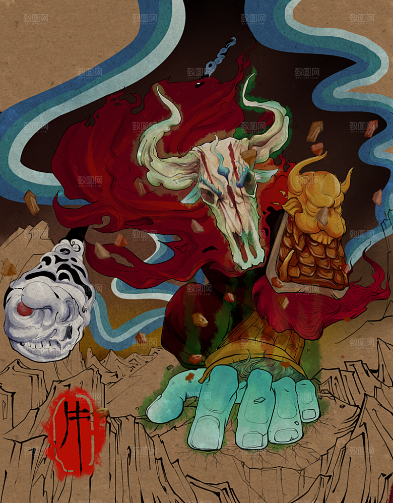 卡通可爱简约大气插画海报