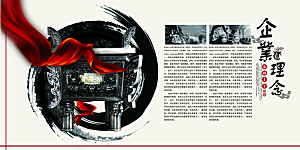 中国古风画册海报