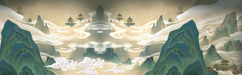 中式复古简约大气背景