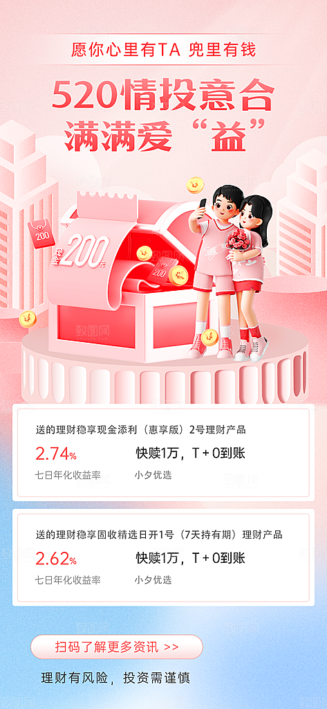 520情人节简约大气海报