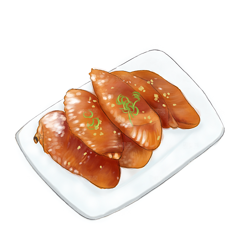 中式菜品复古水彩手绘川菜美食小炒餐饮