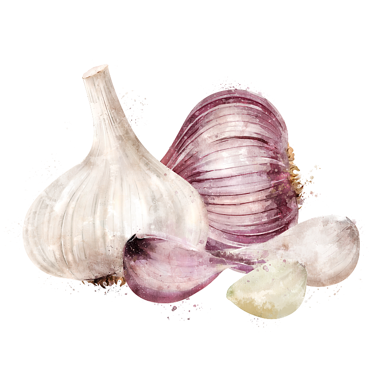手绘水彩水墨水果蔬菜美食餐饮插画PNG免
