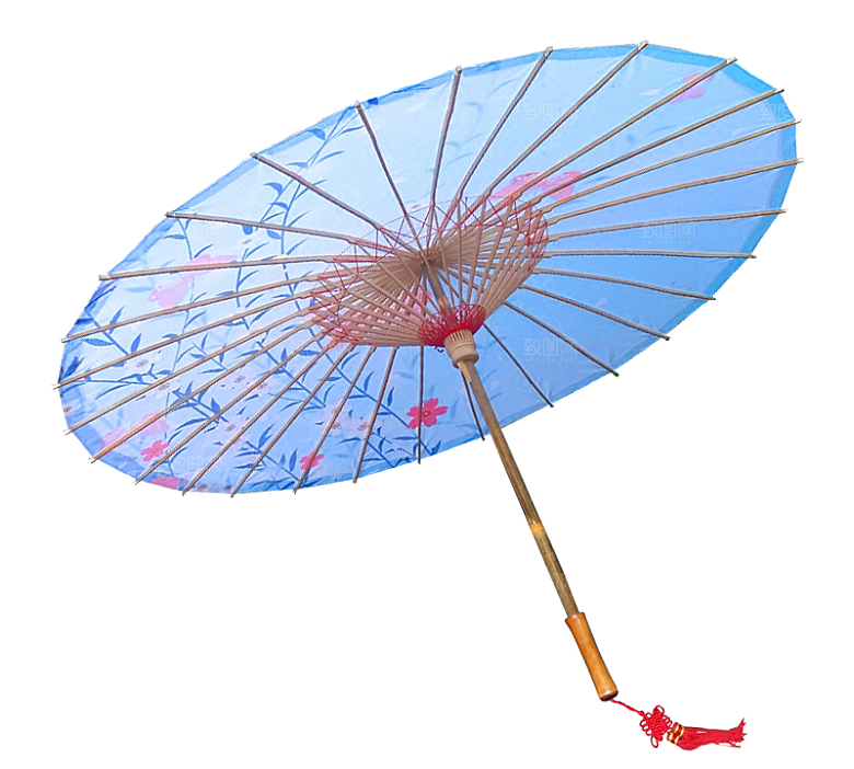 中国古风油纸伞卡通手绘油纸伞雨伞