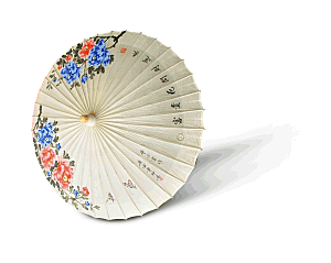 中国古风油纸伞卡通手绘油纸伞雨伞