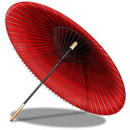 中国古风油纸伞卡通手绘油纸伞雨伞