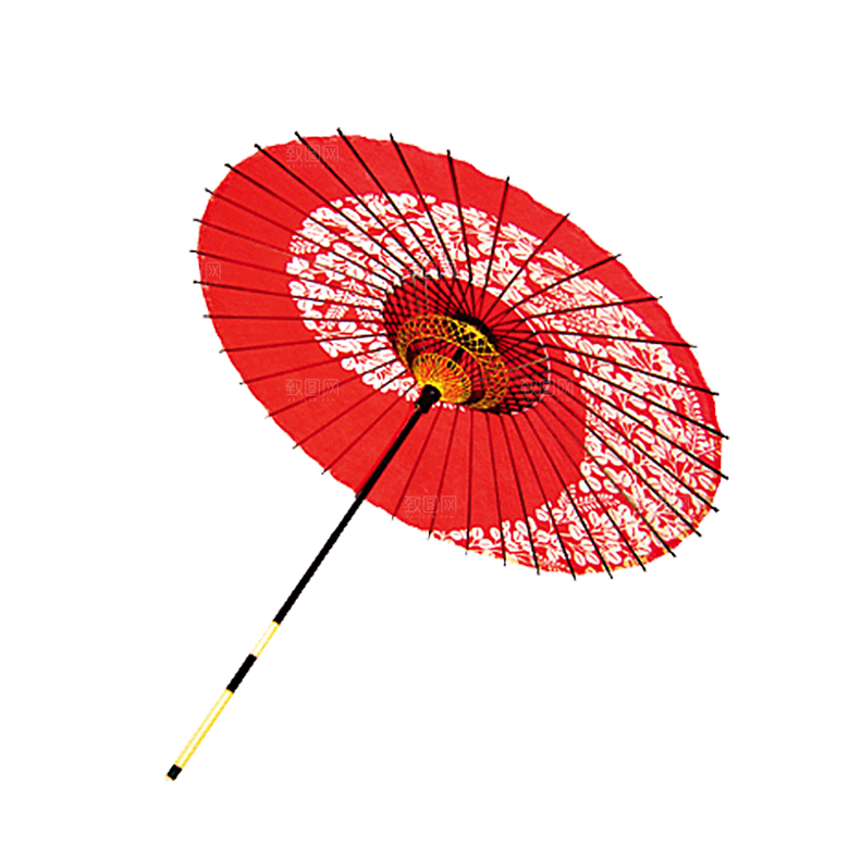 中国古风油纸伞卡通手绘油纸伞雨伞