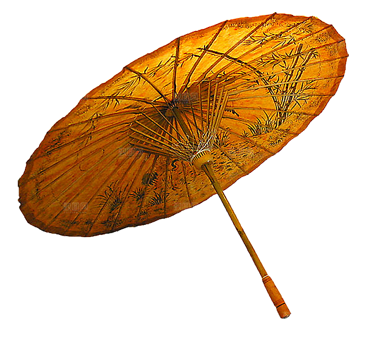 中国古风油纸伞卡通手绘油纸伞雨伞