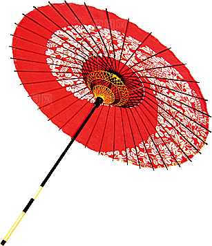 中国古风油纸伞卡通手绘油纸伞雨伞
