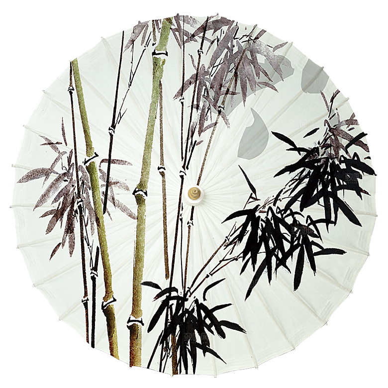 中国古风油纸伞卡通手绘油纸伞雨伞