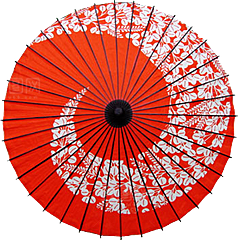 中国古风油纸伞卡通手绘油纸伞雨伞