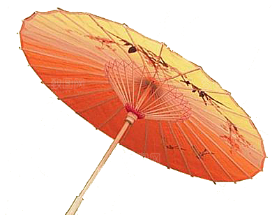 中国古风油纸伞卡通手绘油纸伞雨伞