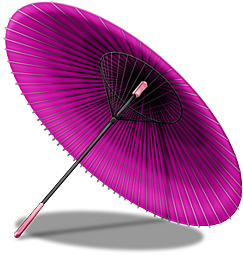 中国古风油纸伞卡通手绘油纸伞雨伞