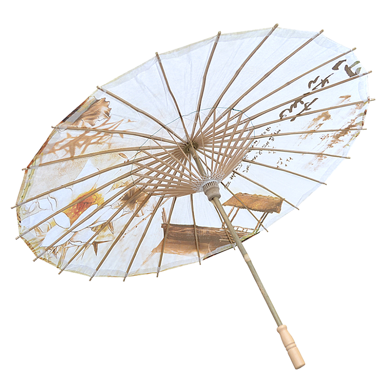 中国古风油纸伞卡通手绘油纸伞雨伞