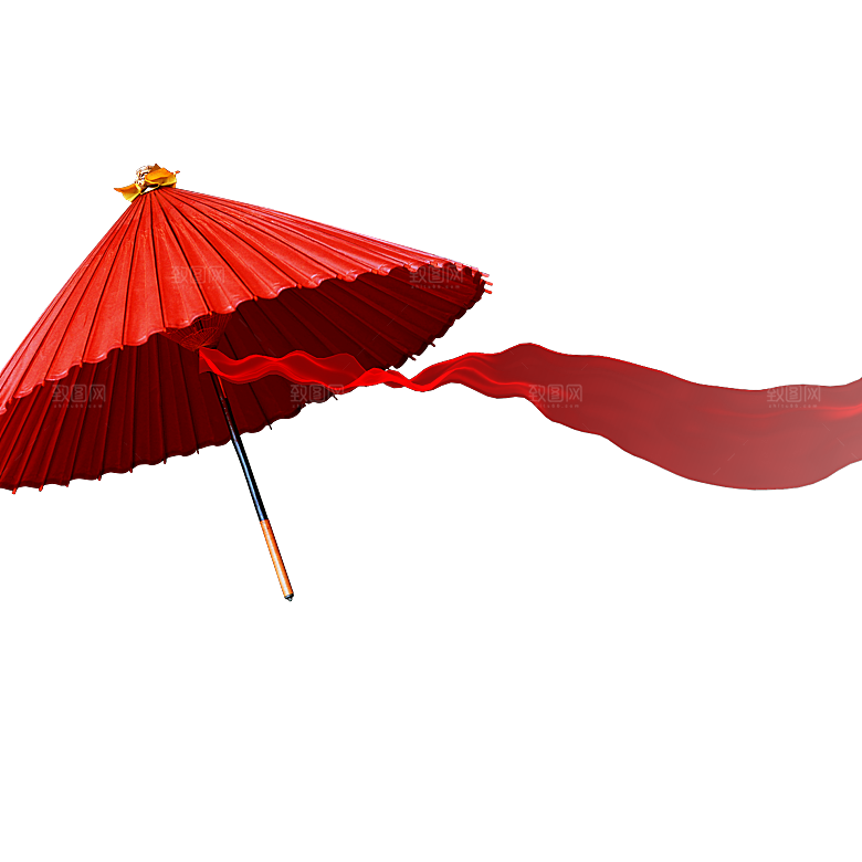 中国古风油纸伞卡通手绘油纸伞雨伞
