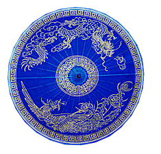中国古风油纸伞卡通手绘油纸伞雨伞