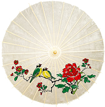 中国古风油纸伞卡通手绘油纸伞雨伞