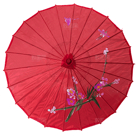中国古风油纸伞卡通手绘油纸伞雨伞