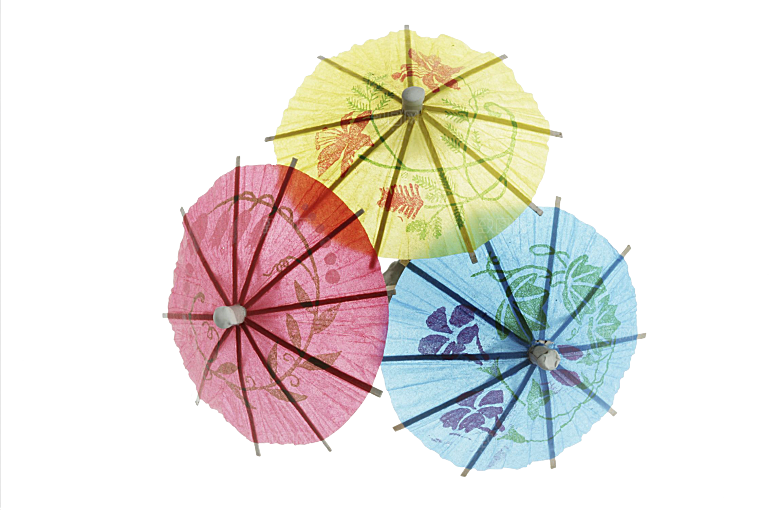中国古风油纸伞卡通手绘油纸伞雨伞