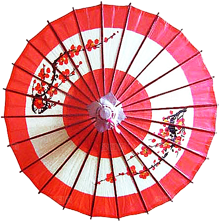 中国古风油纸伞卡通手绘油纸伞雨伞