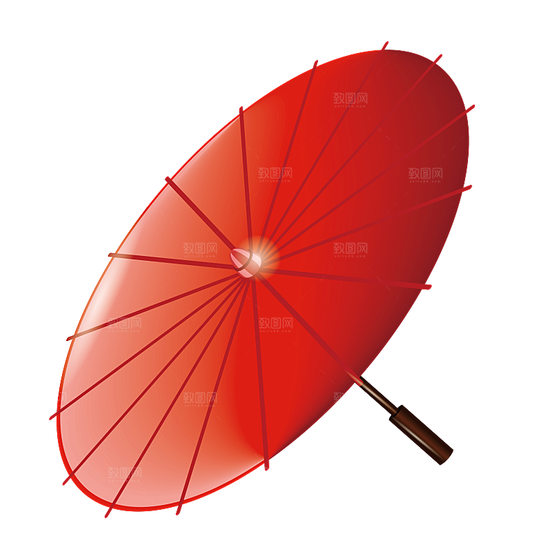 中国古风油纸伞卡通手绘油纸伞雨伞
