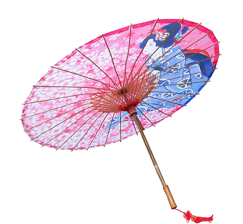 中国古风油纸伞卡通手绘油纸伞雨伞