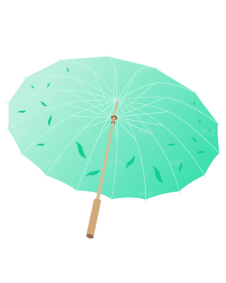 中国古风油纸伞卡通手绘油纸伞雨伞