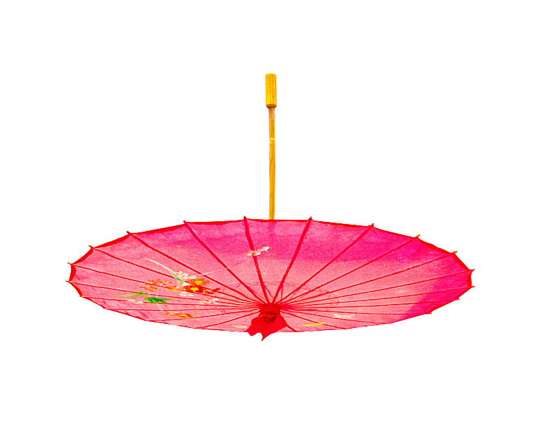 中国古风油纸伞卡通手绘油纸伞雨伞