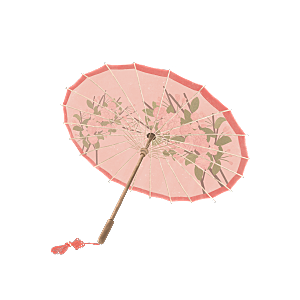 中国古风油纸伞卡通手绘油纸伞雨伞