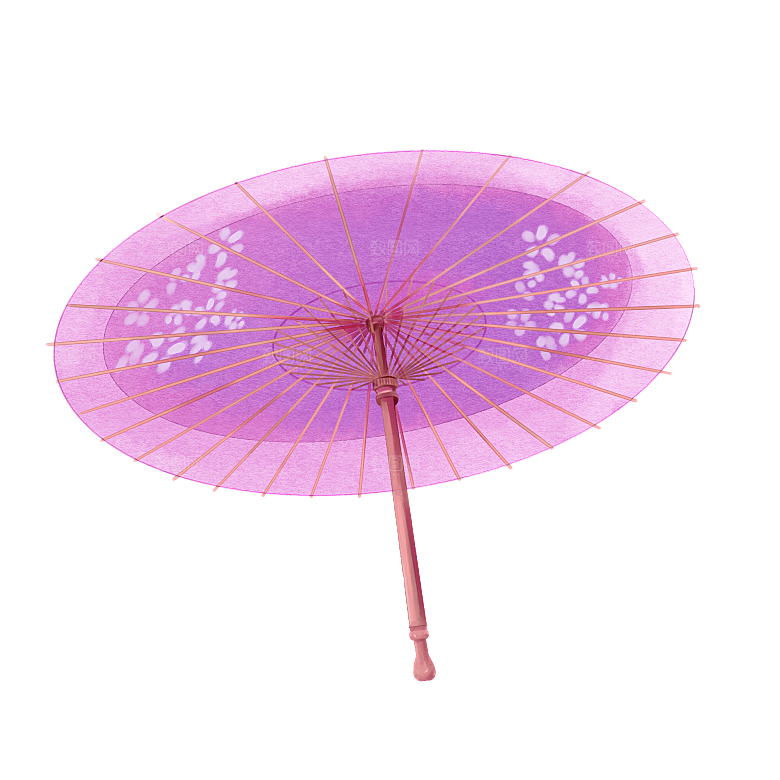 中国古风油纸伞卡通手绘油纸伞雨伞